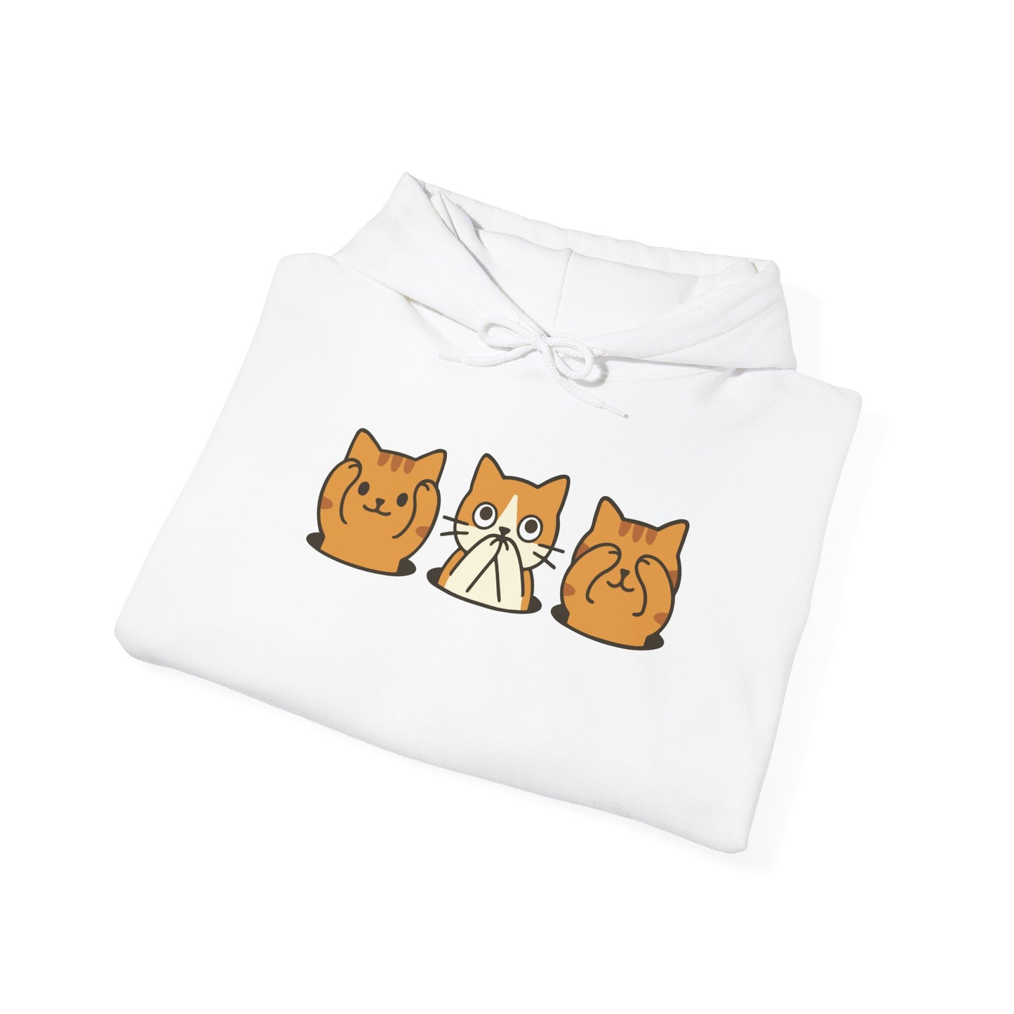 Hoodie: Three Wise Cats (Unisex Heavy Blend™)