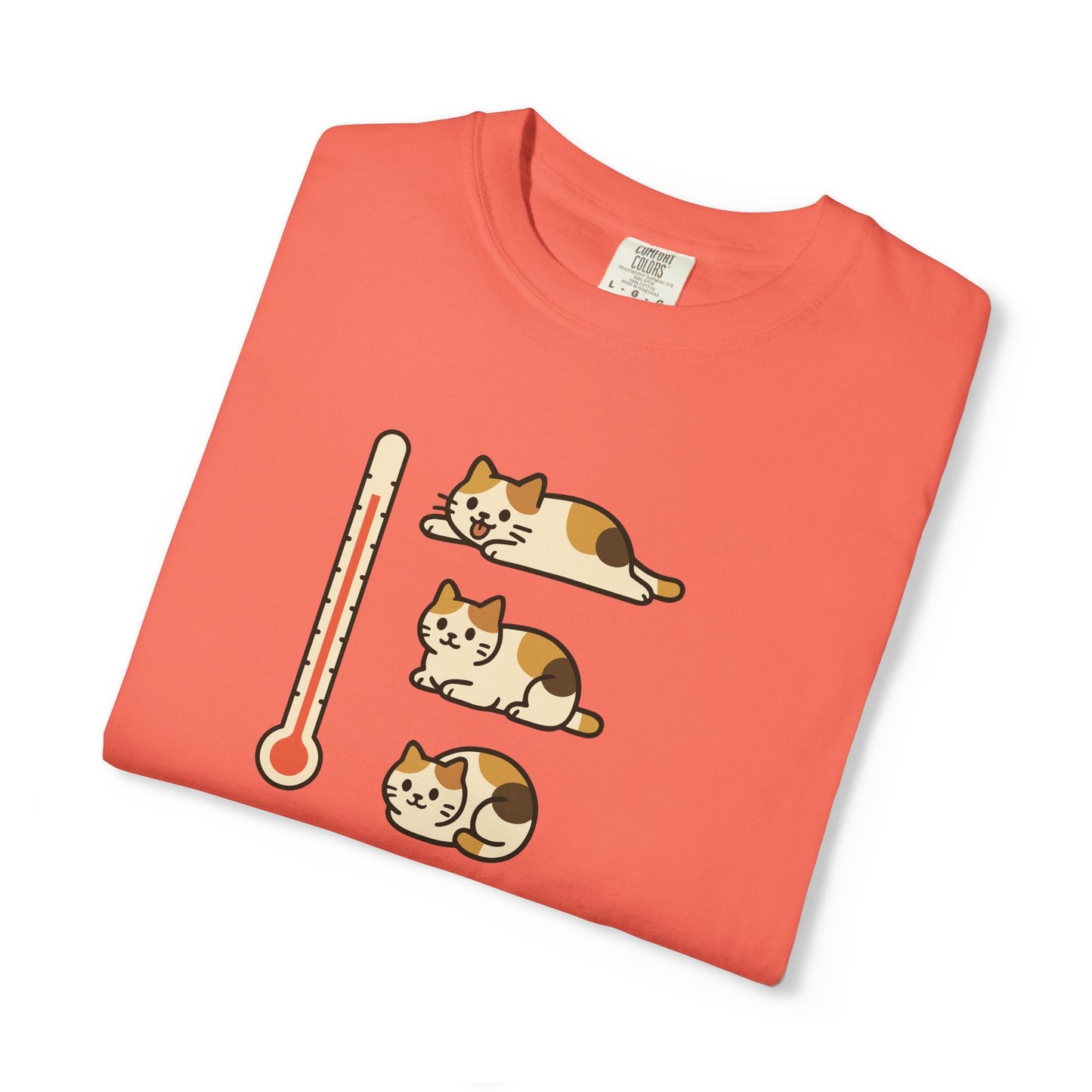T-Shirt: ThermoMeow – Funny Cat Temperature Chart Graphic Tee – Cute Unisex Shirt for Cat Lovers & Weather Moods