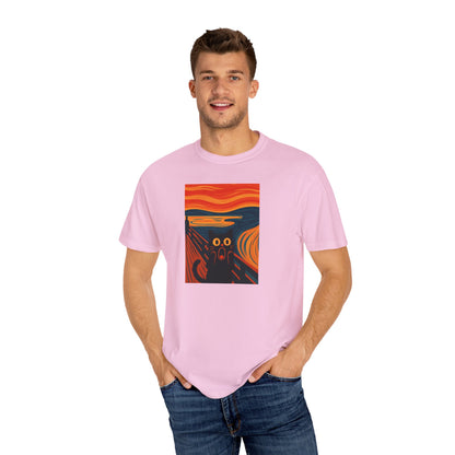 T-Shirt: The Screamed Cat - Funny Munch Scream Parody Tee - Bold Unisex Graphic Shirt for Art Fans and Cat Lovers