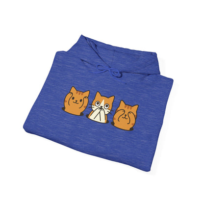 Hoodie: Three Wise Cats (Unisex Heavy Blend™)
