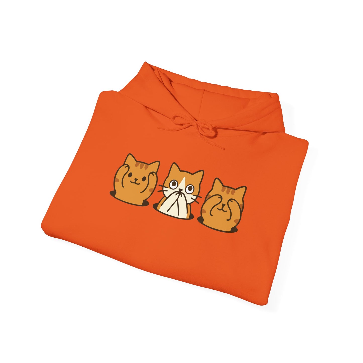 Hoodie: Three Wise Cats (Unisex Heavy Blend™)