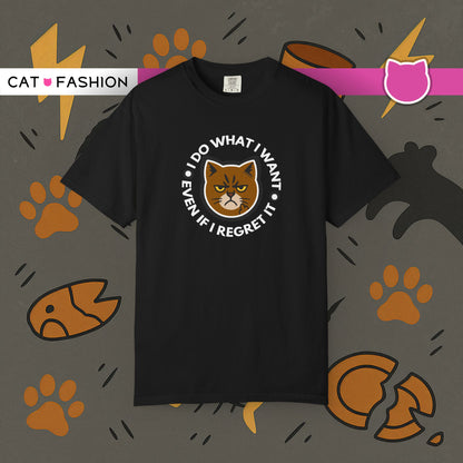 T-Shirt: I Do What I Want – Add a Photo of Your Cat to Have it Printed on a Shirt