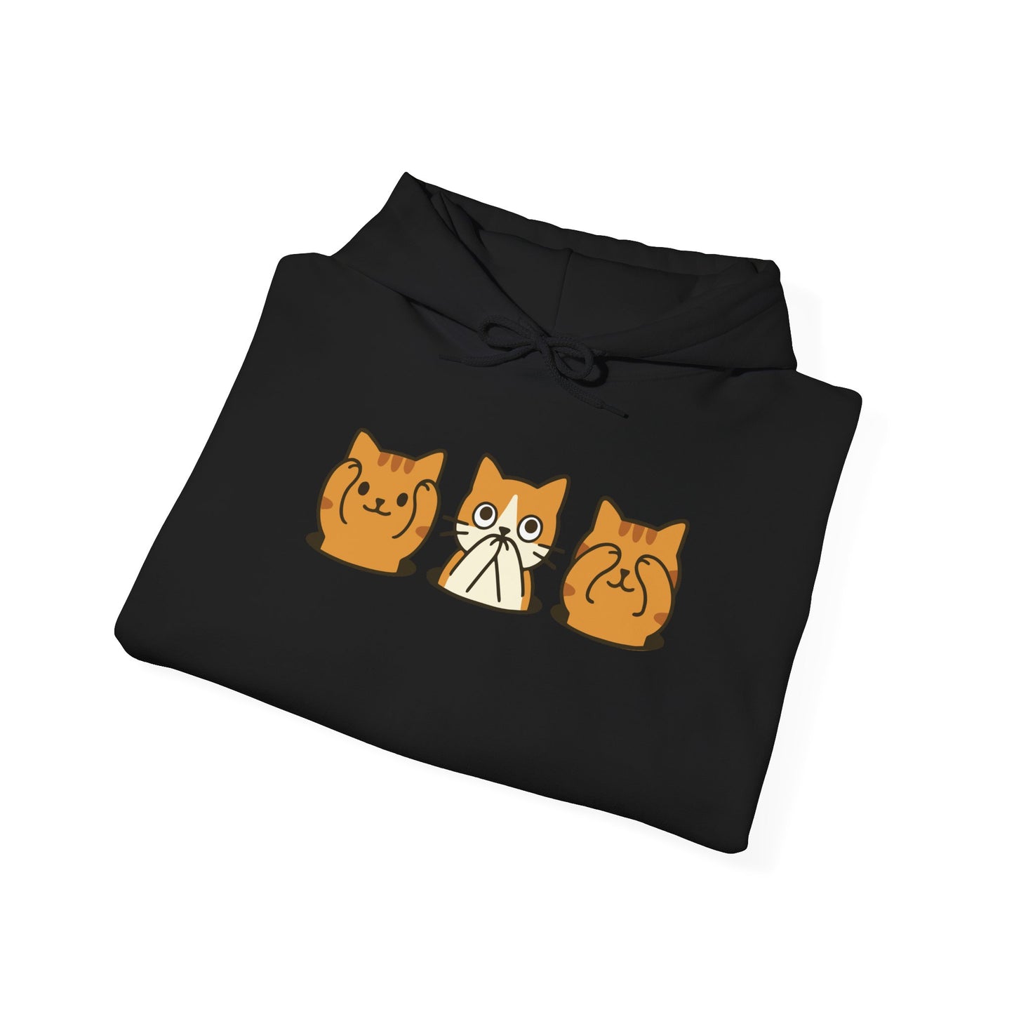 Hoodie: Three Wise Cats (Unisex Heavy Blend™)