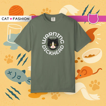 T-Shirt: My Cat Is a Dickhead – Add a Photo of Your Cat to Have it Printed on a Shirt.