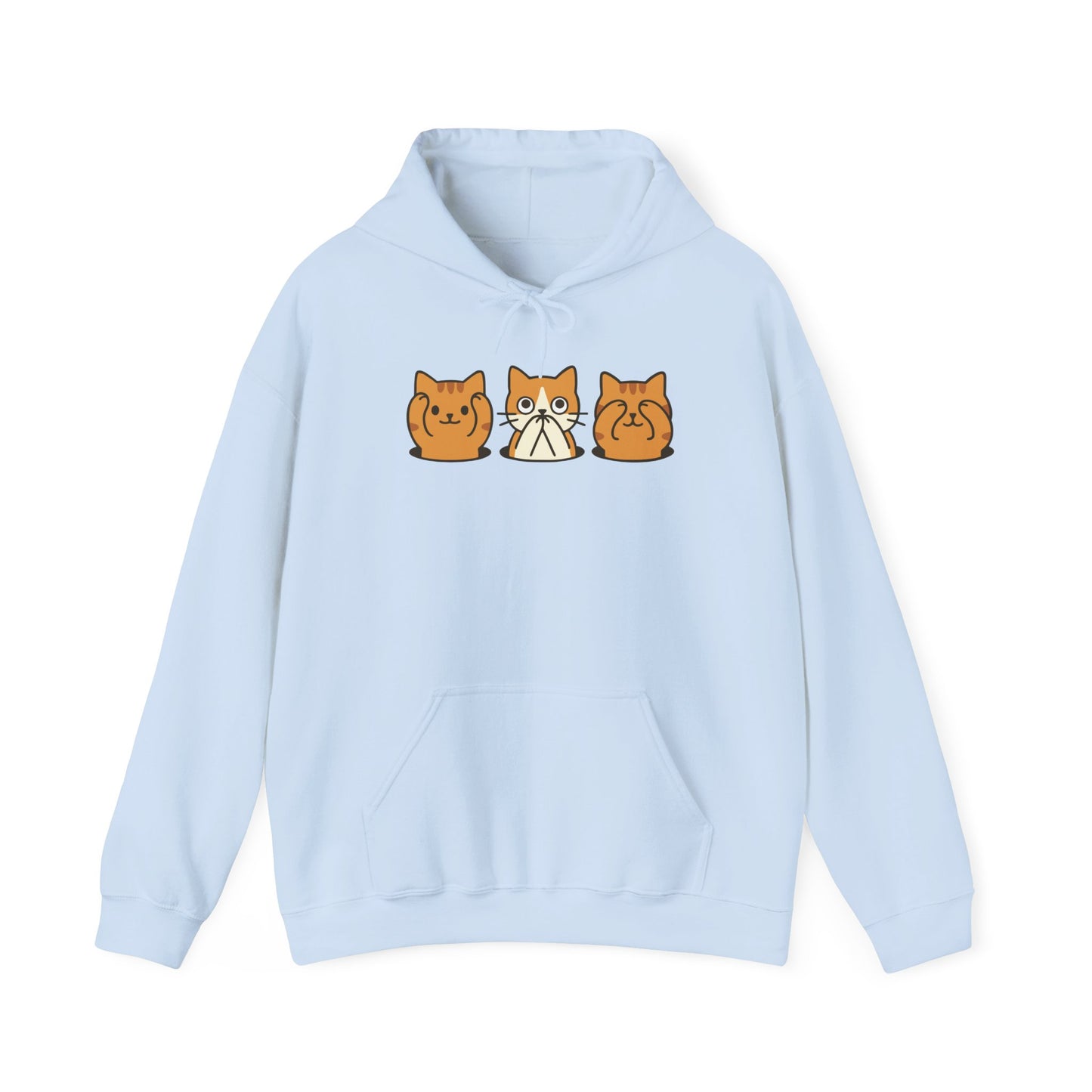 Hoodie: Three Wise Cats (Unisex Heavy Blend™)