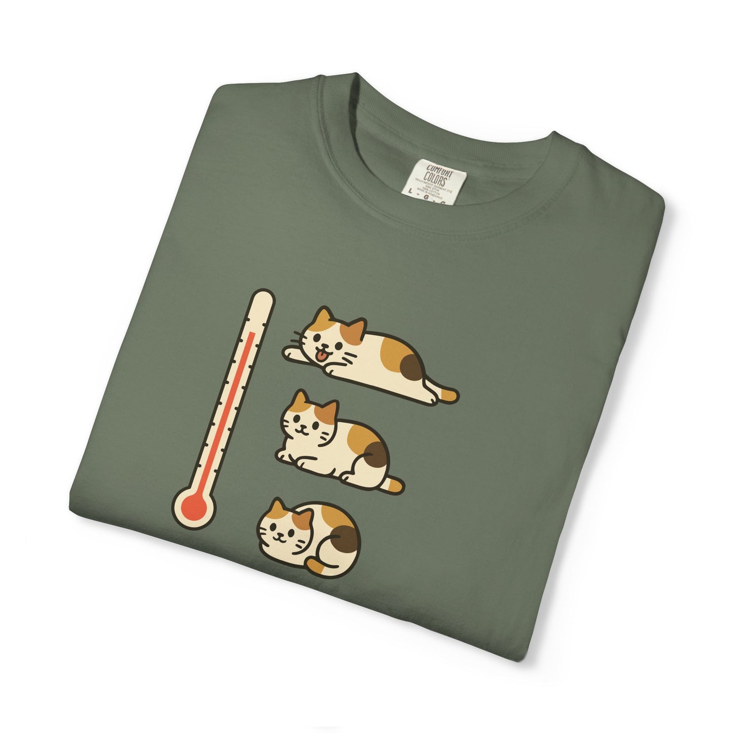 T-Shirt: ThermoMeow – Funny Cat Temperature Chart Graphic Tee – Cute Unisex Shirt for Cat Lovers & Weather Moods