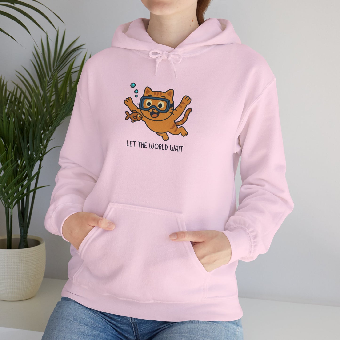 Hoodie: Let The World Wait (Unisex Heavy Blend™)