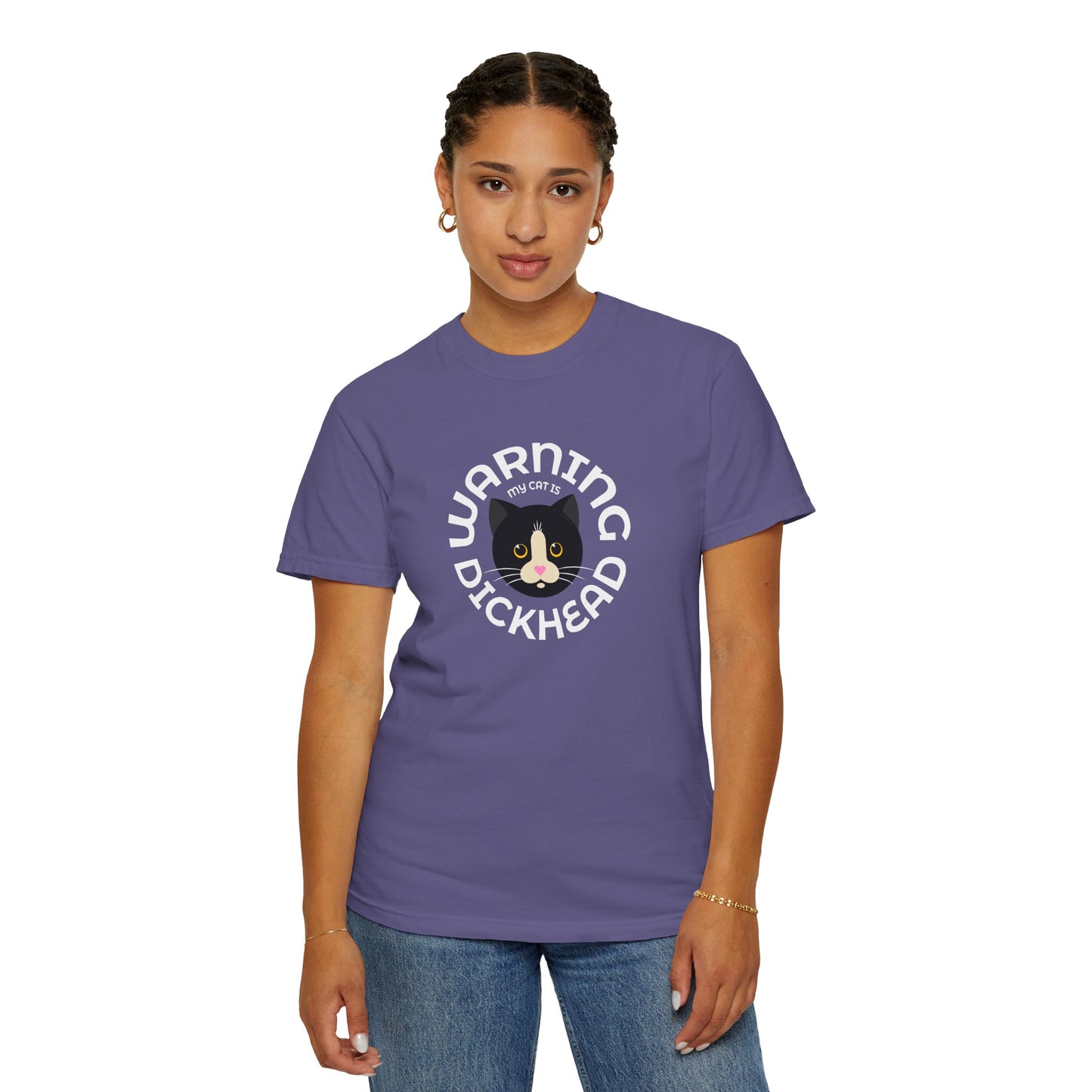 T-Shirt: My Cat Is a Dickhead – Add a Photo of Your Cat to Have it Printed on a Shirt.