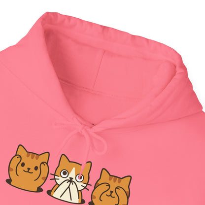 Hoodie: Three Wise Cats (Unisex Heavy Blend™)