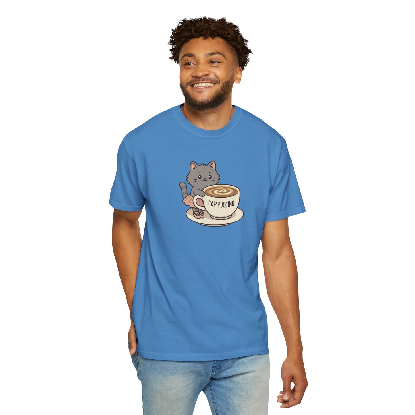 T-Shirt: Ballerina Meow Cappuccino – Cute Cat Ballet Coffee Lover Graphic Tee – Whimsical Unisex Shirt for Cozy Vibes & Caffeine Fans