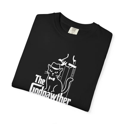 T-Shirt: The Godpawther – Funny Cat Mafia Parody Graphic Tee – Cool Unisex Shirt for Cat Lovers & Movie Fans