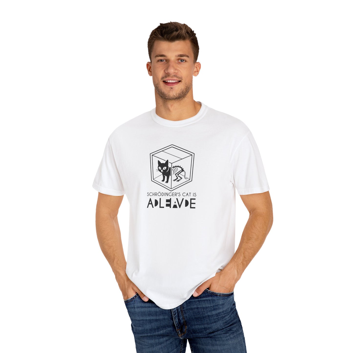 T-Shirt: Schrödinger’s Cat Paradox – Funny Quantum Physics Graphic Tee – Cool Unisex Science Shirt for Nerdy Vibes