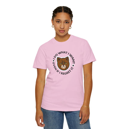 T-Shirt: I Do What I Want – Add a Photo of Your Cat to Have it Printed on a Shirt
