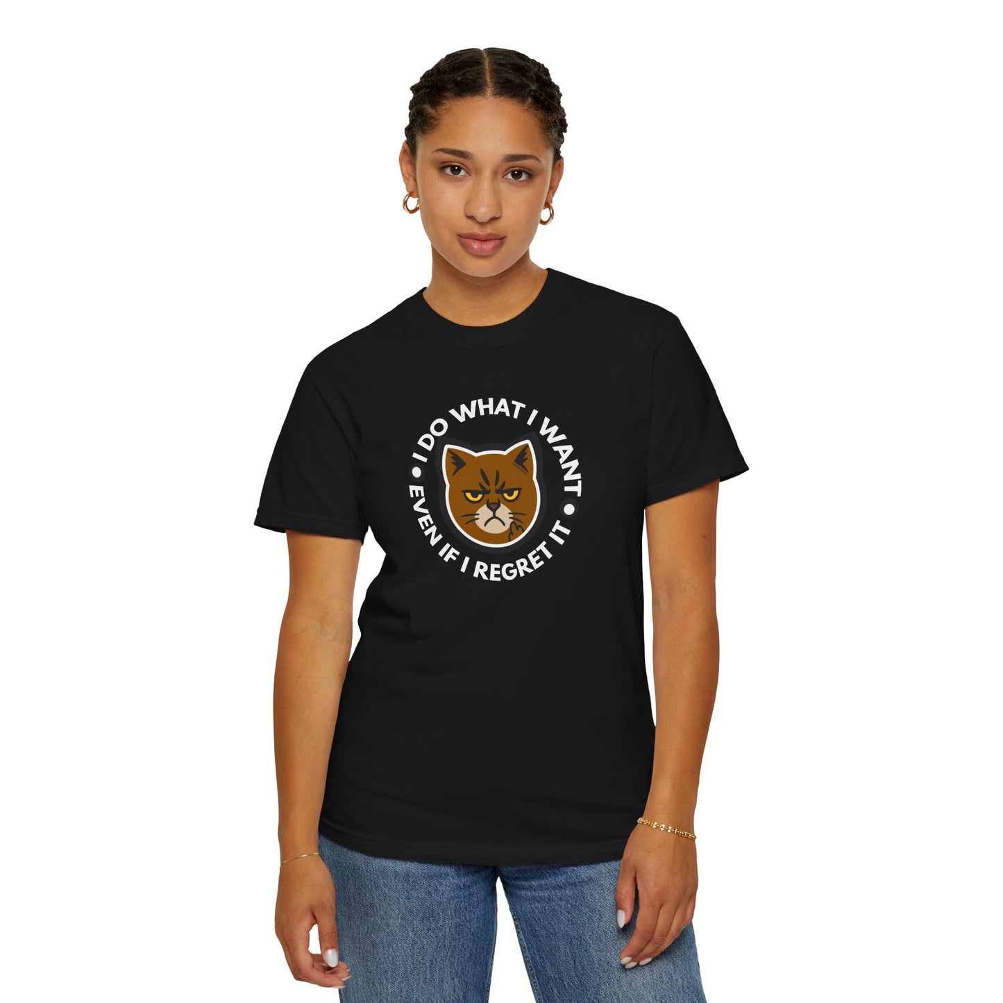 T-Shirt: I Do What I Want – Add a Photo of Your Cat to Have it Printed on a Shirt