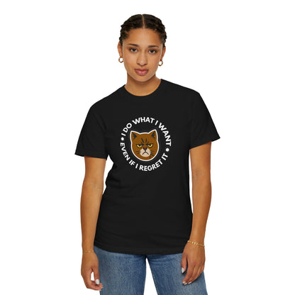 T-Shirt: I Do What I Want – Add a Photo of Your Cat to Have it Printed on a Shirt