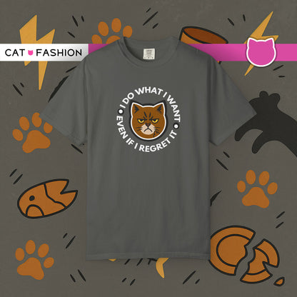 T-Shirt: I Do What I Want – Add a Photo of Your Cat to Have it Printed on a Shirt