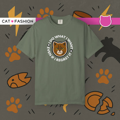 T-Shirt: I Do What I Want – Add a Photo of Your Cat to Have it Printed on a Shirt