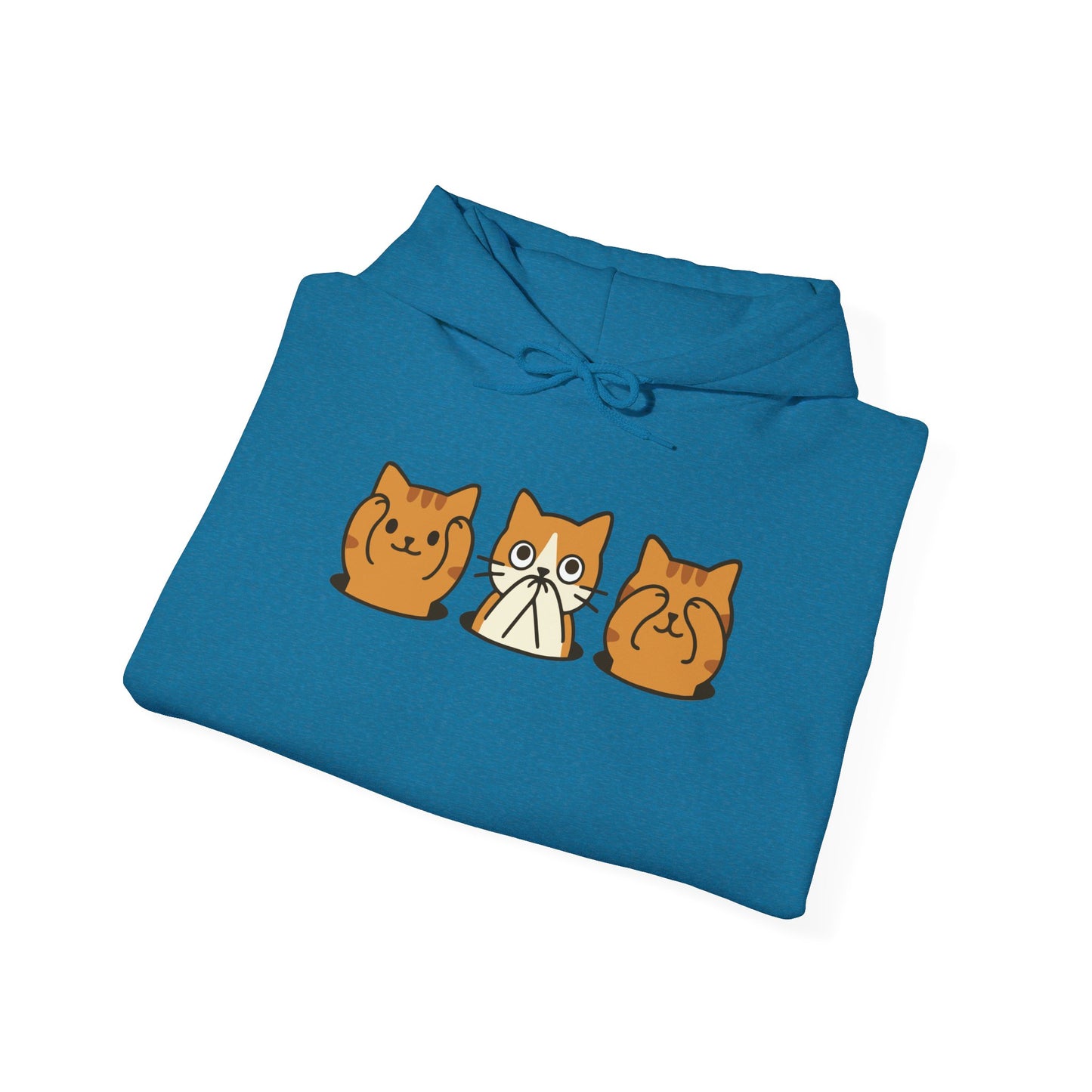 Hoodie: Three Wise Cats (Unisex Heavy Blend™)