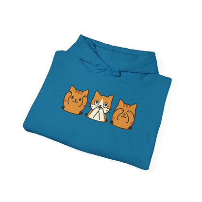 Hoodie: Three Wise Cats (Unisex Heavy Blend™)