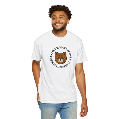 T-Shirt: I Do What I Want – Add a Photo of Your Cat to Have it Printed on a Shirt