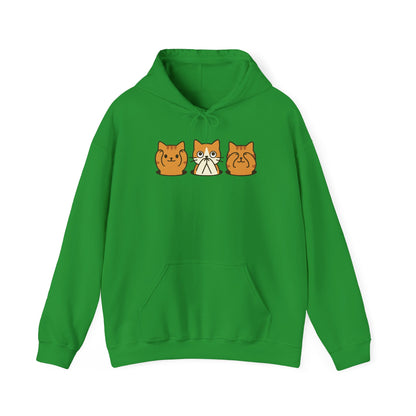 Hoodie: Three Wise Cats (Unisex Heavy Blend™)