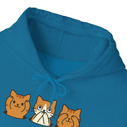 Hoodie: Three Wise Cats (Unisex Heavy Blend™)