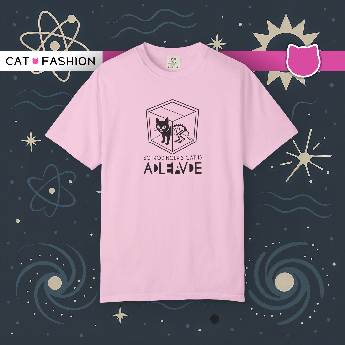 T-Shirt: Schrödinger’s Cat Paradox – Funny Quantum Physics Graphic Tee – Cool Unisex Science Shirt for Nerdy Vibes