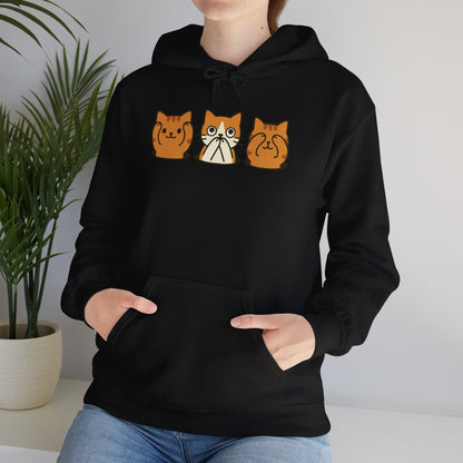 Hoodie: Three Wise Cats (Unisex Heavy Blend™)