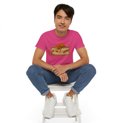 T-Shirt: Creation Interrupted – Funny Cat Parody of Michelangelo’s Art – Playful Graphic Tee for Cat Lovers & Humor Fans
