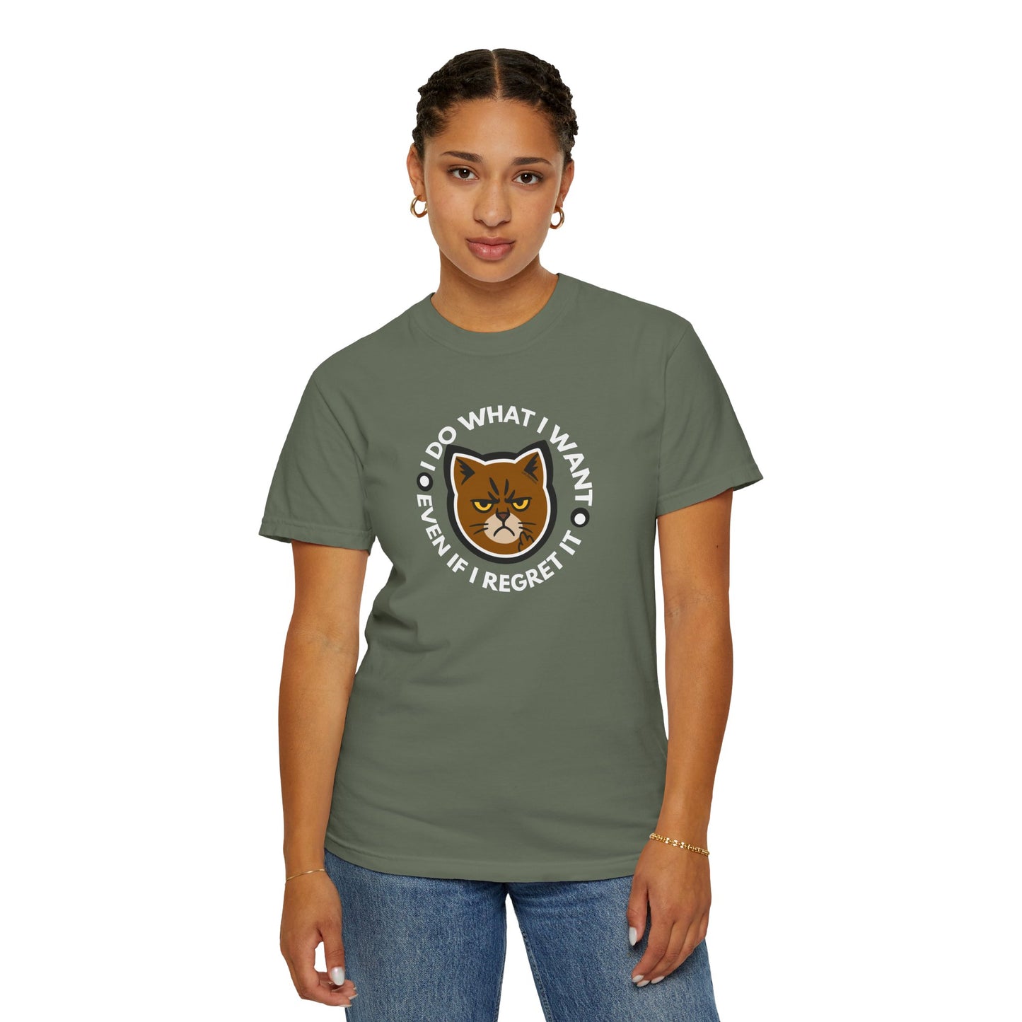 T-Shirt: I Do What I Want – Add a Photo of Your Cat to Have it Printed on a Shirt