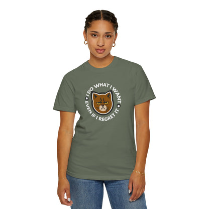T-Shirt: I Do What I Want – Add a Photo of Your Cat to Have it Printed on a Shirt