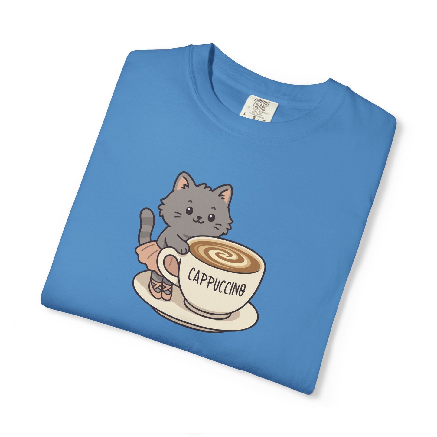 T-Shirt: Ballerina Meow Cappuccino – Cute Cat Ballet Coffee Lover Graphic Tee – Whimsical Unisex Shirt for Cozy Vibes & Caffeine Fans