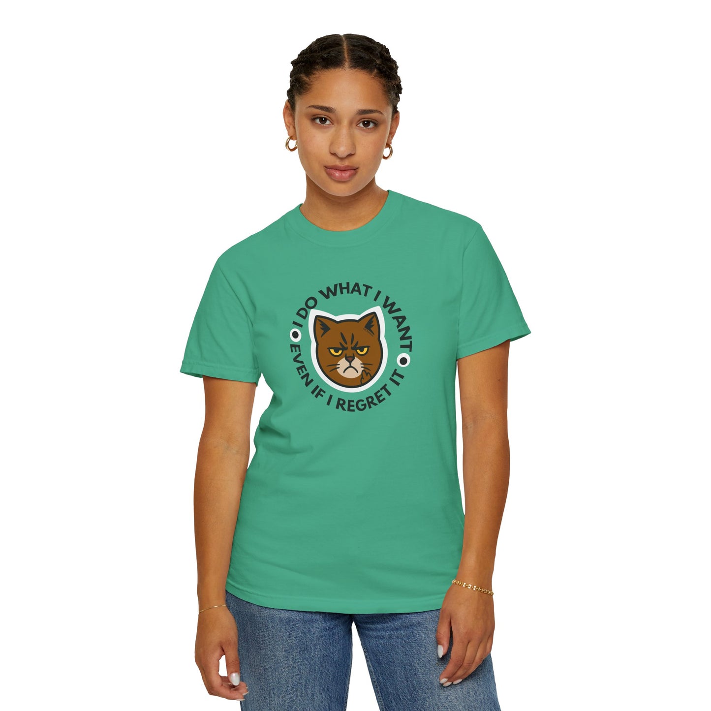 T-Shirt: I Do What I Want – Add a Photo of Your Cat to Have it Printed on a Shirt