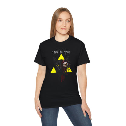 T-Shirt: I Don’t Feel Myself – Alien Horror Cat Graphic Tee – Creepy Gothic Unisex Shirt for Halloween & Sci-Fi Fans