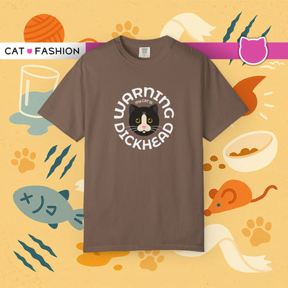 T-Shirt: My Cat Is a Dickhead – Add a Photo of Your Cat to Have it Printed on a Shirt.