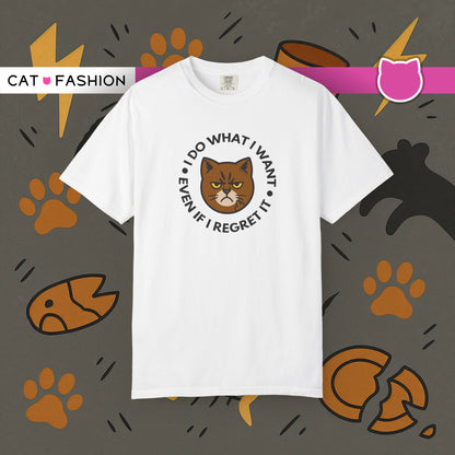 T-Shirt: I Do What I Want – Add a Photo of Your Cat to Have it Printed on a Shirt