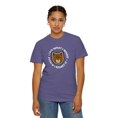 T-Shirt: I Do What I Want – Add a Photo of Your Cat to Have it Printed on a Shirt