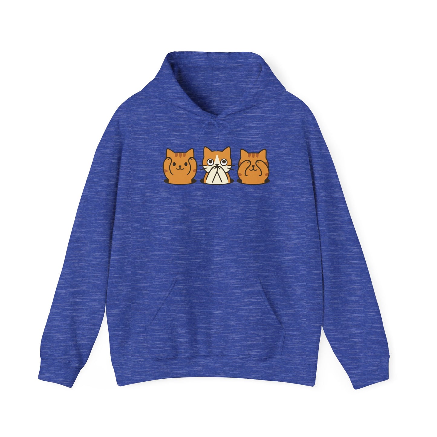 Hoodie: Three Wise Cats (Unisex Heavy Blend™)