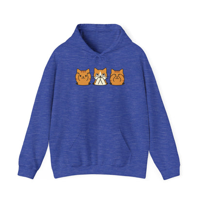 Hoodie: Three Wise Cats (Unisex Heavy Blend™)