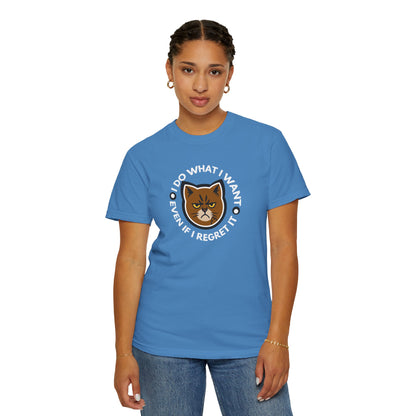 T-Shirt: I Do What I Want – Add a Photo of Your Cat to Have it Printed on a Shirt
