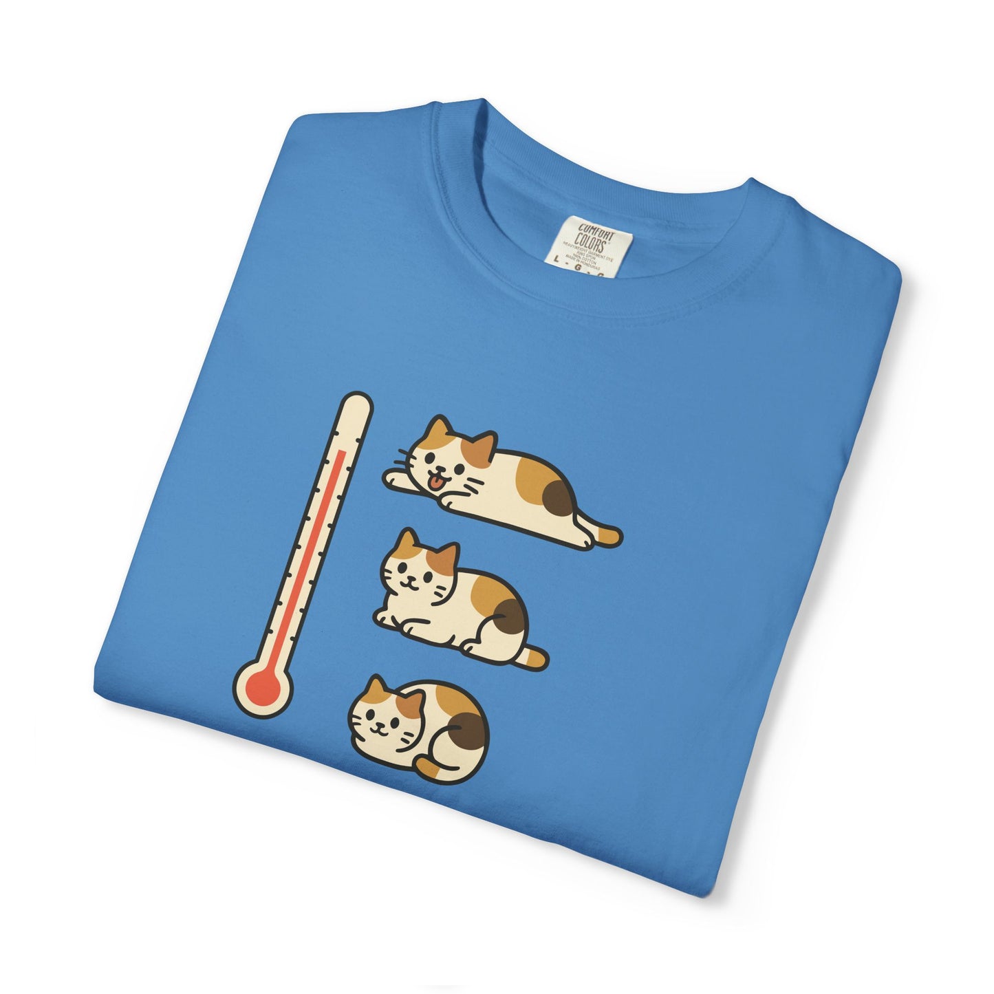 T-Shirt: ThermoMeow – Funny Cat Temperature Chart Graphic Tee – Cute Unisex Shirt for Cat Lovers & Weather Moods