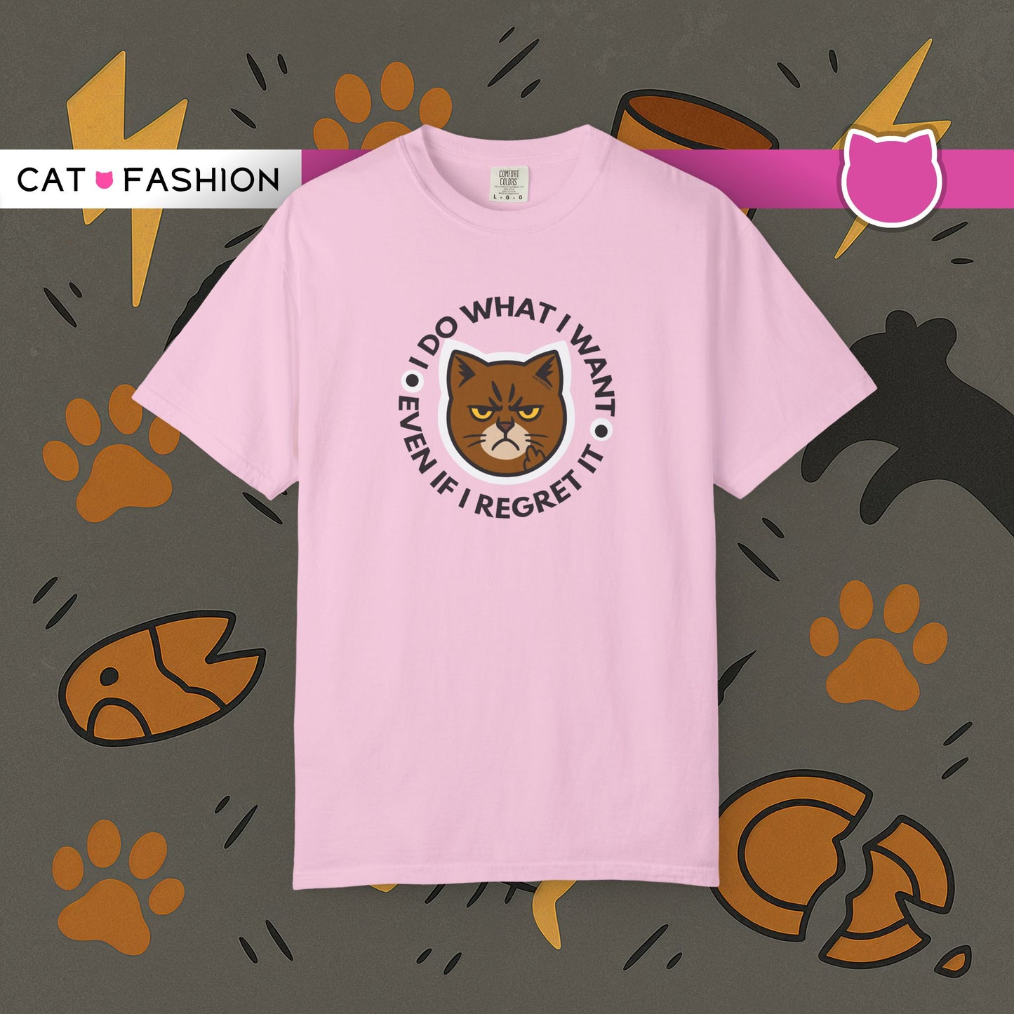 T-Shirt: I Do What I Want – Add a Photo of Your Cat to Have it Printed on a Shirt