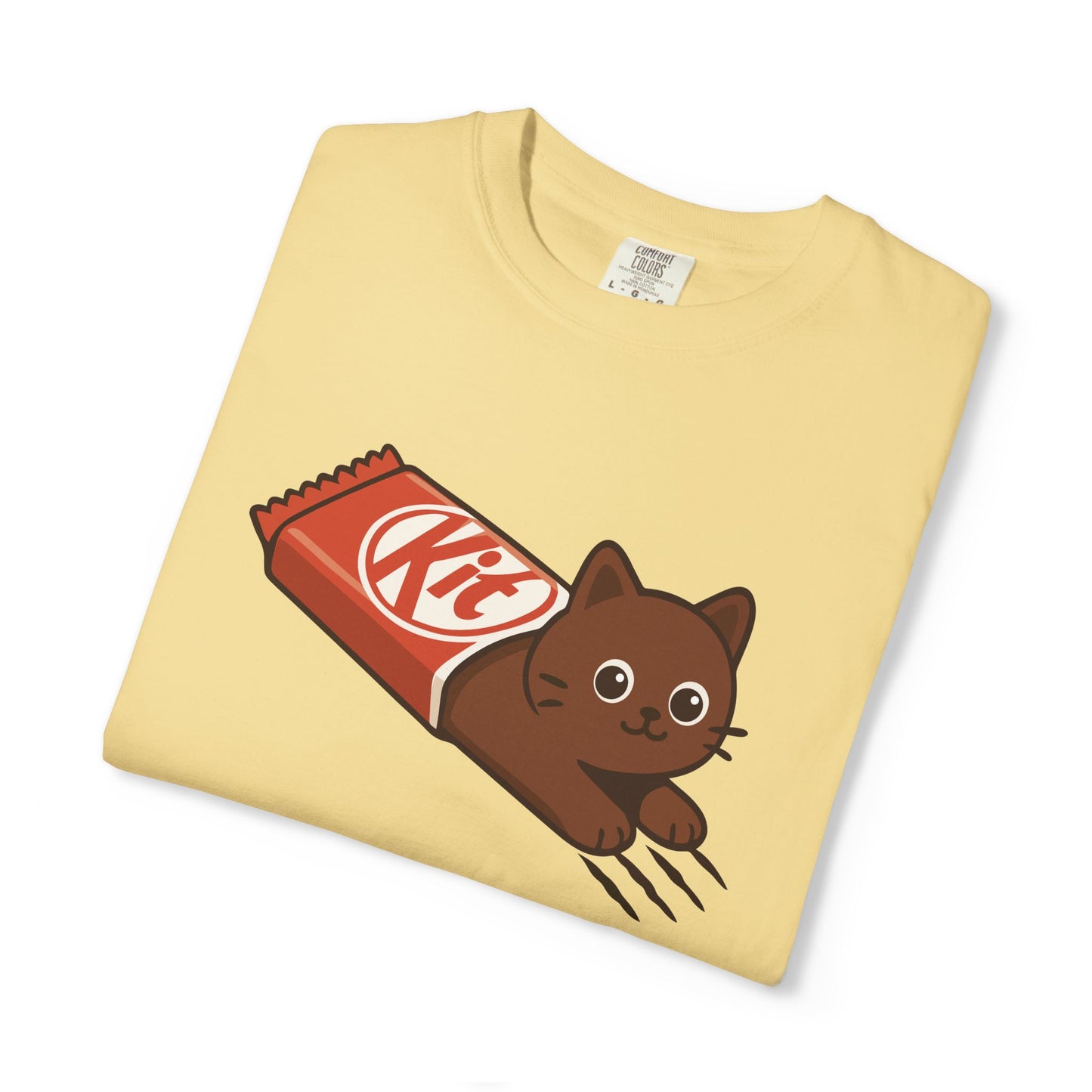 T-Shirt: KitCat Chocolate – Funny Kitten & Candy Bar Graphic Tee – Cute Cat Meme Shirt