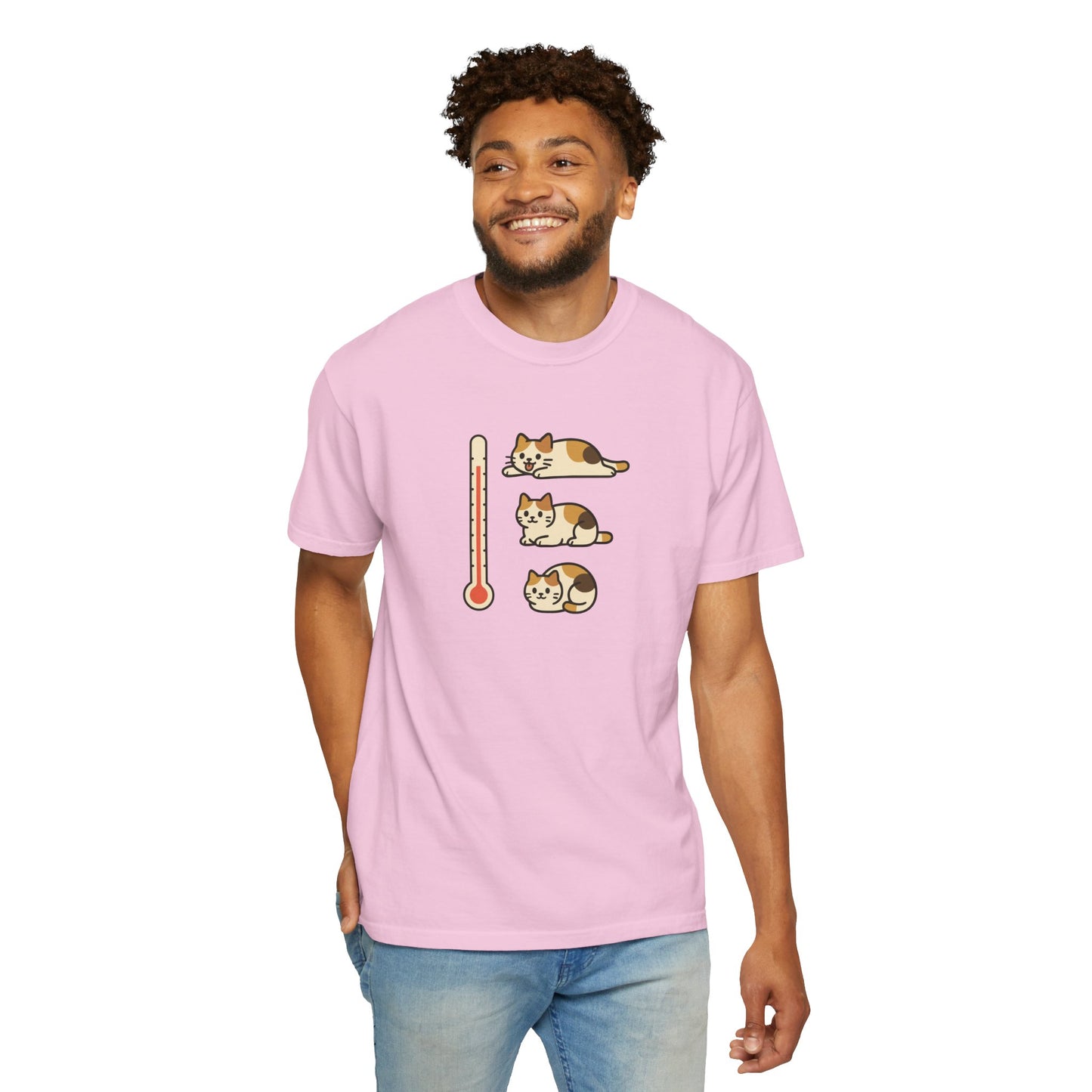 T-Shirt: ThermoMeow – Funny Cat Temperature Chart Graphic Tee – Cute Unisex Shirt for Cat Lovers & Weather Moods