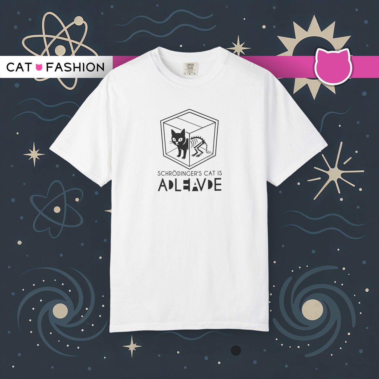 T-Shirt: Schrödinger’s Cat Paradox – Funny Quantum Physics Graphic Tee – Cool Unisex Science Shirt for Nerdy Vibes