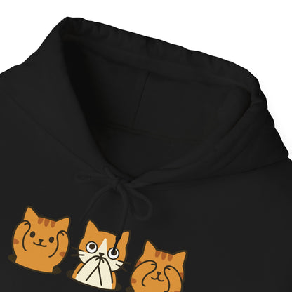 Hoodie: Three Wise Cats (Unisex Heavy Blend™)