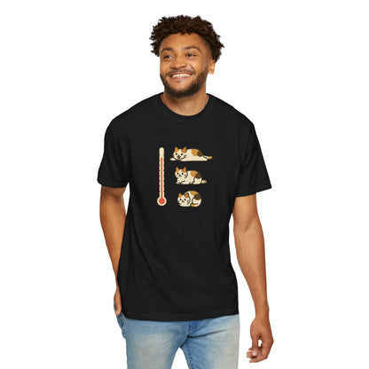 T-Shirt: ThermoMeow – Funny Cat Temperature Chart Graphic Tee – Cute Unisex Shirt for Cat Lovers & Weather Moods