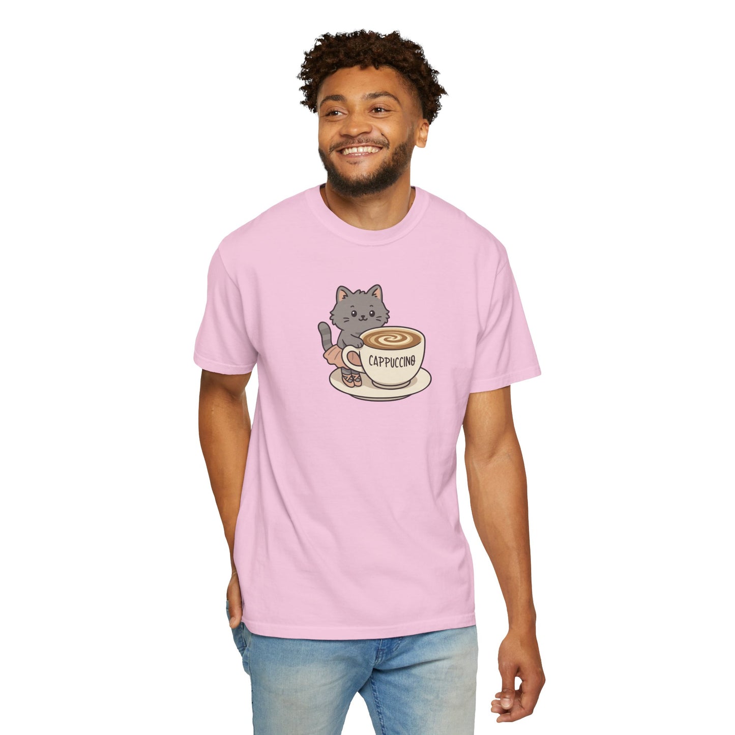 T-Shirt: Ballerina Meow Cappuccino – Cute Cat Ballet Coffee Lover Graphic Tee – Whimsical Unisex Shirt for Cozy Vibes & Caffeine Fans