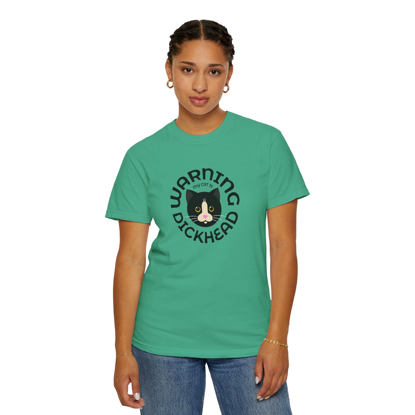 T-Shirt: My Cat Is a Dickhead – Add a Photo of Your Cat to Have it Printed on a Shirt.