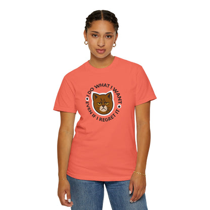 T-Shirt: I Do What I Want – Add a Photo of Your Cat to Have it Printed on a Shirt